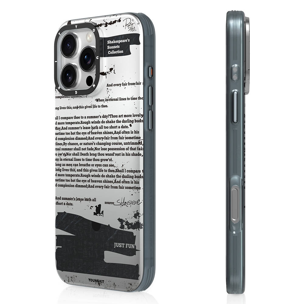 Youngkit Literary Shakespeare Serisi iPhone 16 Pro Max Magsafe Şarj Özellikli Kapak - 1 Youngkit Literary Shakespeare Serisi iPhone 16 Pro Max Magsafe Şarj Özellikli Kapak - 1